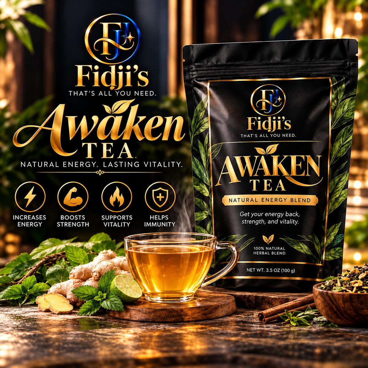 Awaken Herbal Tea by Fidji's